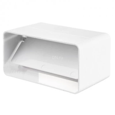 Соединитель VIENTO прямоугольный с обратным клапаном, размер - 60х120мм, цвет - белый