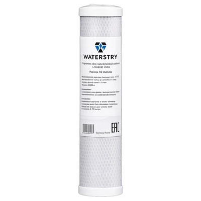 Картриджи WATERSTRY SL CTO-10B угольные, прессованные, корпус Slim Line, наполнитель - активированный уголь