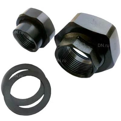 Комплекты гаек Wester 1-1 1/4″ Ду25-32 с прокладками, для подключения циркуляционного насоса, корпус - нержавеющая сталь