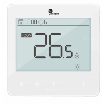 Термостат электронный программируемый Wester RT66PW, белый