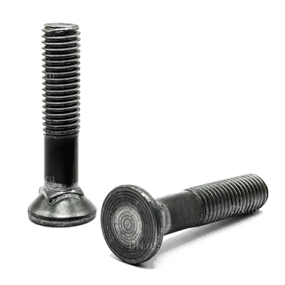 Болты лемешные ZITAR М10х30-М20х90, корпус - сталь, без покрытия, класс прочности 4.8, весовой, фасовка - 25кг, DIN 608