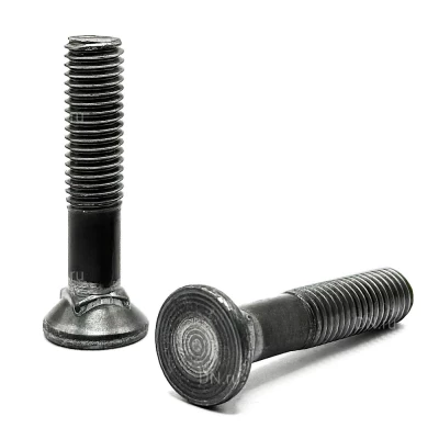 Болт лемешный ZITAR М12х90, корпус - сталь, без покрытия, класс прочности 4.8, весовой, фасовка - 25кг, DIN 608