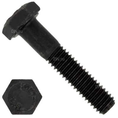 Болт шестигранный ZITAR М20х100 с неполной резьбой, корпус - сталь, без покрытия, класс прочности 8.8, весовой, фасовка - 25кг, DIN 931