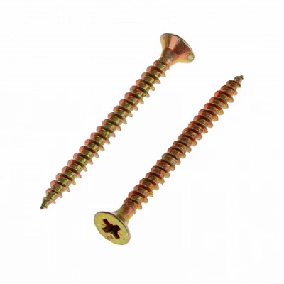 Шуруп для дерева ZITAR 4х45мм 5000шт, головка - потайная, диаметр - 4мм, длина - 45мм, материал - углеродистая сталь, покрытие - желтый цинк, упаковка - 5000шт