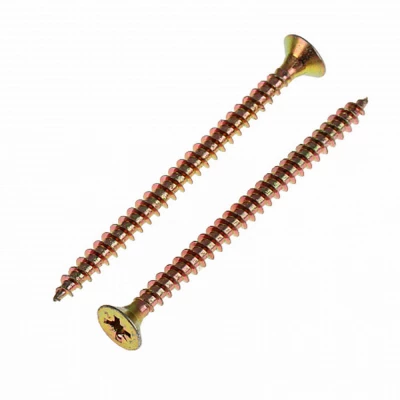 Шуруп для дерева ZITAR 5х70мм 2000шт, головка - потайная, диаметр - 5мм, длина - 70мм, материал - углеродистая сталь, покрытие - желтый цинк, упаковка - 2000шт