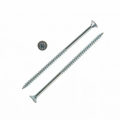 Шуруп для дерева ZITAR 5х100мм 1300шт, головка - потайная, диаметр - 5мм, длина - 100мм, материал - углеродистая сталь, покрытие - белый цинк, упаковка - 1300шт