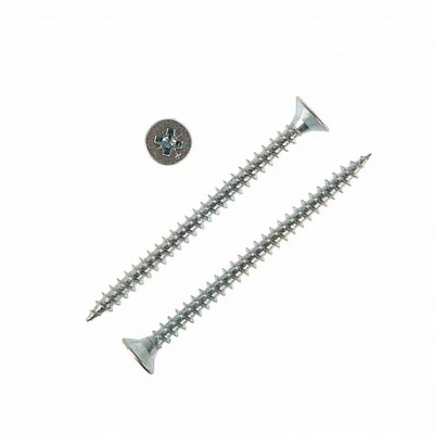 Шуруп для дерева ZITAR 6х80мм 1500шт, головка - потайная, диаметр - 6мм, длина - 80мм, материал - углеродистая сталь, покрытие - белый цинк, упаковка - 1500шт