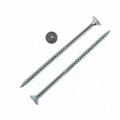 Шуруп для дерева ZITAR 6х100мм 1000шт, головка - потайная, диаметр - 6мм, длина - 100мм, материал - углеродистая сталь, покрытие - белый цинк, упаковка - 1000шт