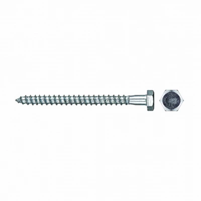 Шуруп-болт (глухарь) ZITAR 6х70мм 1600шт, головка - шестигранная, диаметр - 6мм, длина - 70мм, материал - углеродистая сталь, покрытие - цинк, упаковка - 1600шт, DIN571