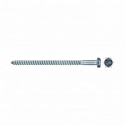 Шуруп-болт (глухарь) ZITAR 6х110мм 1200шт, головка - шестигранная, диаметр - 6мм, длина - 110мм, материал - углеродистая сталь, покрытие - цинк, упаковка - 1200шт, DIN571