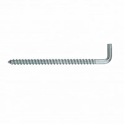 Шуруп-крючок Г-образный ZITAR 6х120мм 200шт, диаметр - 6мм, длина - 120мм, материал - углеродистая сталь, покрытие - цинк, упаковка - 200шт