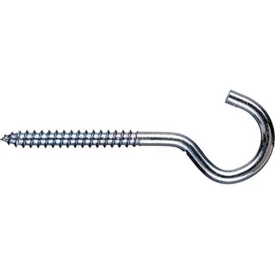 Шуруп-крючок С-образный ZITAR 8х80мм 150шт, диаметр - 8мм, длина - 80мм, материал - углеродистая сталь, покрытие - цинк, упаковка - 150шт