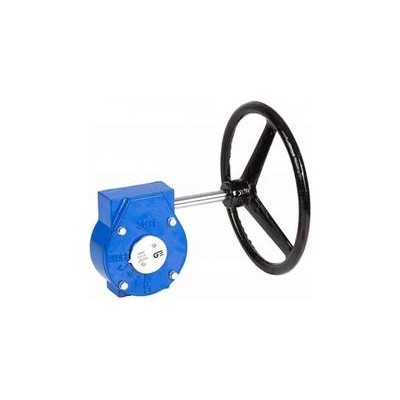 Редуктор четвертьоборотный Genebre 5977A, для дисковых поворотных затворов DN300-350, корпус - чугун GG25, ISO5211 - F12, 22х22мм