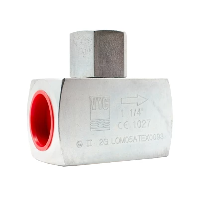 Клапан обратный VYC 179-02 3/4″ Ду20 Ру250 муфтовый, пружинный, корпус - углеродистая сталь, диск - нержавеющая сталь