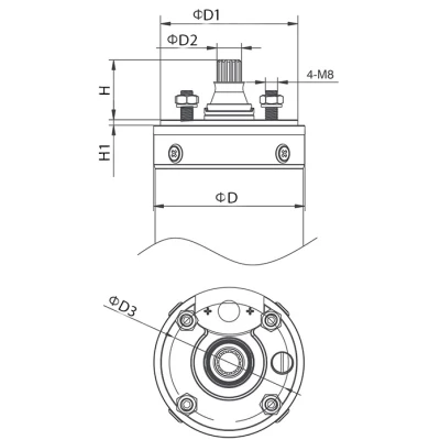 Электродвигатель ADEKTA MOTOR 380V 4 для ЭЦВ, погружной, корпус - нержавеющая сталь, мощность - 4кВт, IP68, 380В