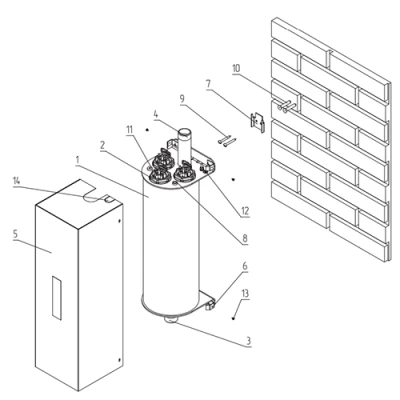 Котел электрический ZOTA Econom V2 42 настенный, мощность - 42кВт, 380В, без ПУ