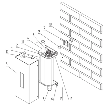 Котел электрический ZOTA Econom V2 4,5 настенный, мощность - 4.5кВт, 220/380В