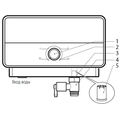 Водонагреватель электрический проточный Ariston AURES M 6 WH 6кВт, 220В