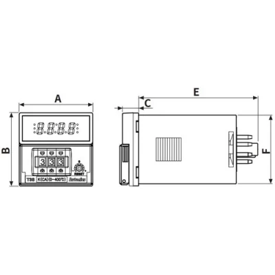 Контроллер температурный Autonics T4LP-B4SJ4C-N 4-разрядный, диапазон настроек от 0 до +400°С, ТТР-выход, 100-240В