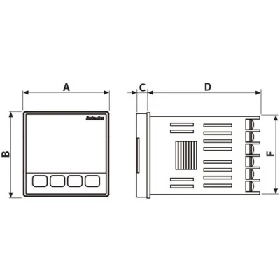 Контроллер температурный Autonics TK4N-14RR 4-разрядный, ПИД-регулятор, управляющий выход 1 реле, выход аварийной сигнализации, 100-240В, IP65