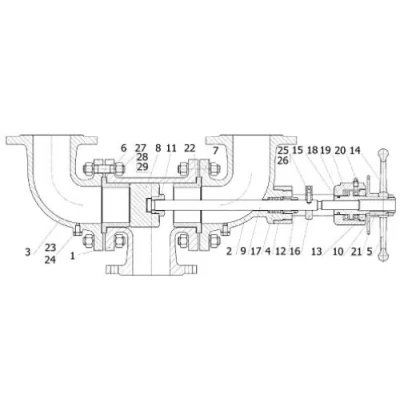 Устройство переключающее Авангард 23с16нж Пу150-16 Ду150 Ру16 для клапанов предохранительных, полноподъемных, пружинных, корпус - сталь 25Л, материал запорного органа - сталь 25Л, тип присоединения - фланцевый