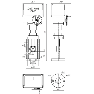 Привод Авангард ПЭП-САЗ-2-12000-75/45-У2-230AC-IP67-0/15