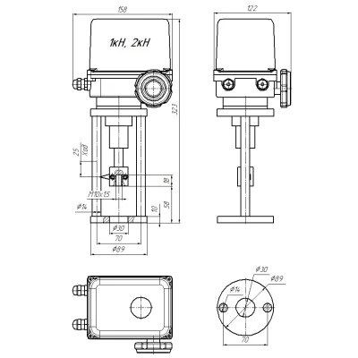 Привод Авангард ПЭП-САЗ-2-1000-25/30-У2-230AC-IP67-0/12