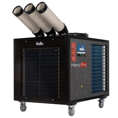 Мобильные кондиционеры Ballu Heavy Pro промышленные, холодопроизводительность - 4500-2500Вт, мощность - 2000-11500Вт, производительность - 800-3500м3/ч, хладагент - R410A, 380В