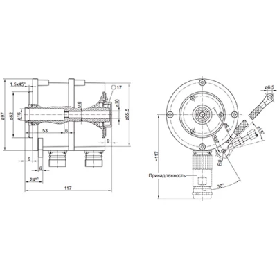 Энкодеры инкрементальные Baumer HOG9G Ду97 сдвоенные, глухой полый вал - 16мм, материал корпуса - алюминий, разрешение - 1025/500имп/об, HTL/TTL, напряжение - 9-30В, IP56