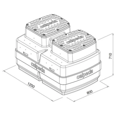 Насос дренажный Calpeda GEO 500-2GQGM 6-18 погружной, корпус - полиэтилен, мощность - 1.8кВт, напор - 16.5м, производительность - 440л/мин, 220В