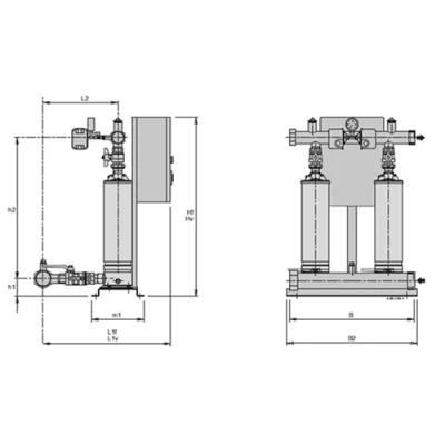 Насосные бустерные станции Calpeda BSM2F 2MPSUM, мощность 1100-3000Вт, напор 18-51м, производительность 110-251л/мин, 220В