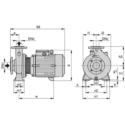 Насосы центробежные, моноблочные Calpeda BNMM поверхностные, корпус - бронза, мощность - 0.55кВт, напор - 12.5м, производительность - 250л/мин, 220В