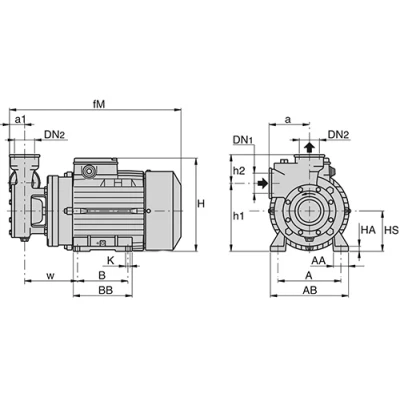 Насос моноблочный Calpeda B-TP 80E поверхностный, корпус - бронза, мощность - 0.75кВт, напор - 90м, производительность - 32л/мин, 380В