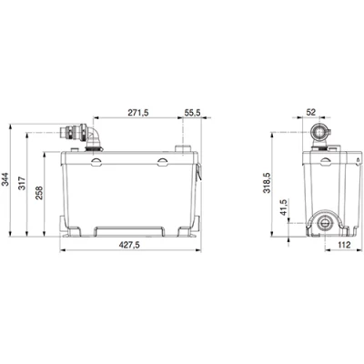 Установка канализационная Calpeda GEOCLEAN поверхностная, корпус - полимер, мощность - 0.4кВт, напор - 7.1м, производительность - 93л/мин, 220В