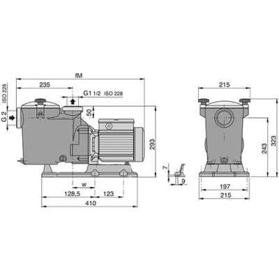 Насос самовсасывающий Calpeda MPC 31/B поверхностный, корпус - термопластик, мощность - 0.75кВт, напор - 15.5м, производительность - 300л/мин, 220В