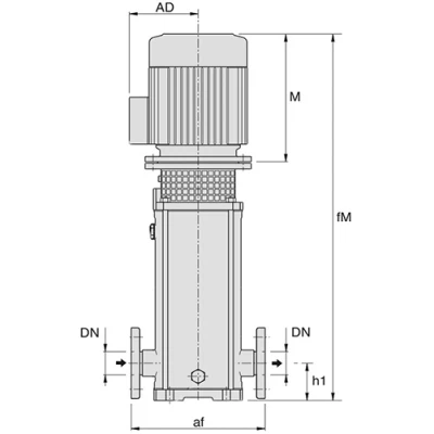Насосы многоступенчатые Calpeda MXVL 25 поверхностные, корпус - нержавеющая сталь, мощность - 0.75-3кВт, напор - 42.5-213м, производительность - 75л/мин, 380В