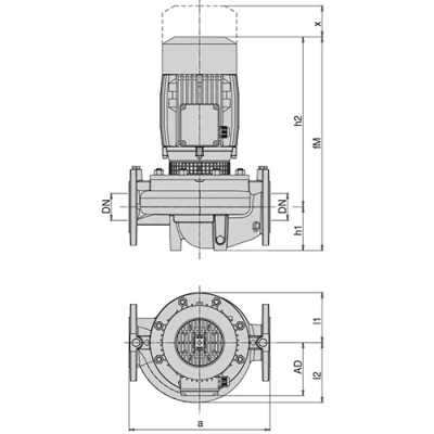 Насос циркуляционный Calpeda NR4 50B/A поверхностный, корпус - чугун, мощность - 0.25кВт, напор - 4.7м, производительность - 167л/мин, 380В