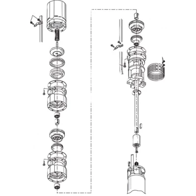Насосы скважинные Calpeda B-6SDS 32 погружные, корпус - бронза, мощность - 4-30кВт, напор - 39-301м, производительность - 700л/мин, 380В