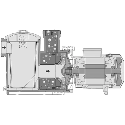 Насос самовсасывающий Calpeda MPC 51/A поверхностный, корпус - термопластик, мощность - 1.1кВт, напор - 11м, производительность - 500л/мин, 220В