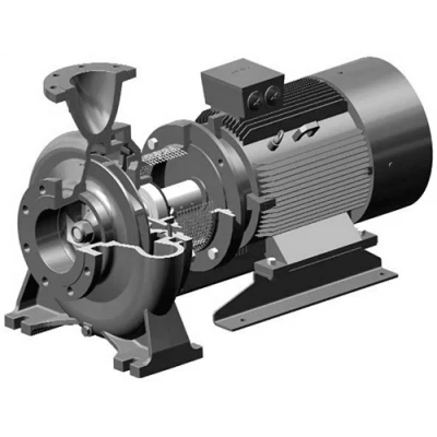 Насосы центробежные, моноблочные Calpeda BNMS 100 фланцевые, поверхностные, корпус - бронза, мощность - 30-75кВт, напор - 45-91м, производительность - 5000л/мин, 380В