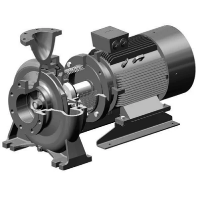 Насосы центробежные, моноблочные Calpeda NMS4 поверхностные, корпус - чугун, мощность - 18.5-55кВт, напор - 27.9-61.4м, производительность - 2200-10000л/мин, 380В