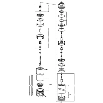 Насосы скважинные Calpeda 4SDPM 2 погружные, корпус - сталь, мощность - 0.37-2.2кВт, напор - 32-256м, производительность - 50л/мин, 220В