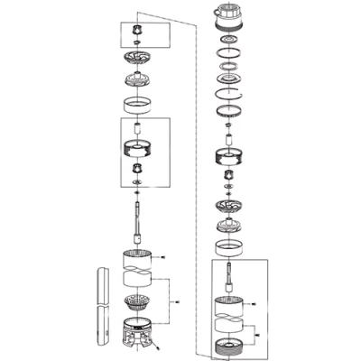 Насосы скважинные Calpeda 4SDP 8 погружные, корпус - сталь, мощность - 0.75-5.5кВт, напор - 23-182м, производительность - 200л/мин, 380В