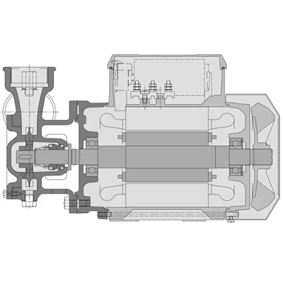 Насос моноблочный Calpeda B-TP 80E поверхностный, корпус - бронза, мощность - 0.75кВт, напор - 90м, производительность - 32л/мин, 380В