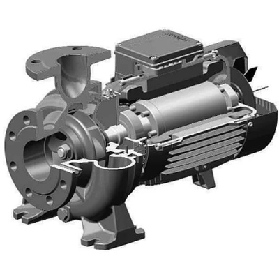 Насос центробежный, моноблочный Calpeda BNM4 40/16C/A поверхностный, корпус - бронза, мощность - 370Вт, напор - 6.1м, производительность - 350л/мин, 380В