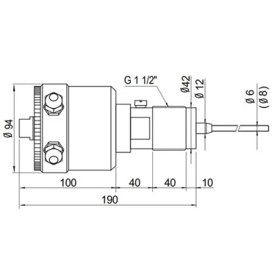 Датчик пыли INNOLEVEL IL-FS700E-MA-HT130-L250 G1 1/2″ Ру2, длина зонда - 250мм, температура - 130°C, напряжение - 24В,  выходной сигнал - 4-20мА, кабельные вводы - 2хM16