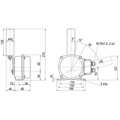 Датчик контроля схода ленты INNOLEVEL IL-BMS-SS температура - 75°C, корпус - нержавеющая сталь, напряжение - 250В, IP67, 2 релейных выхода,материал контактного ролика - нержавеющая сталь