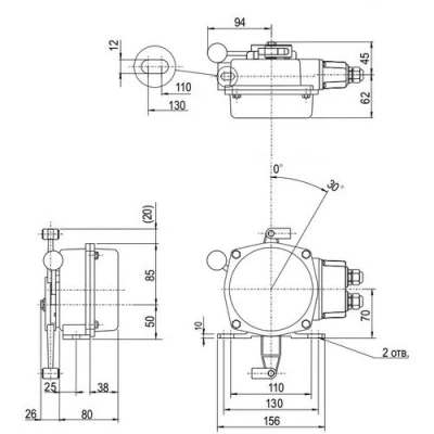 Датчик остановки конвейера INNOLEVEL IL-RES-N температура - 75°C, корпус - алюминий, напряжение - 250В, IP65, 2 релейных выхода