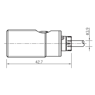 Датчик оптический LANBAO PSM-GM2DNBR, цилиндрический, материал корпуса - латунь, никелированный, красный свет - 640нм, выход - NPN, настройка - NO/NC, рабочая дистанция - 2м, напряжение - 30В, IP67, кабель - 2м