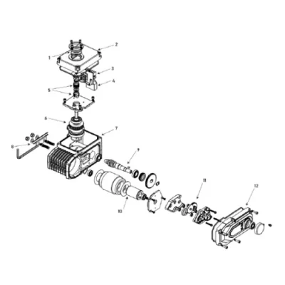 Эскиз деталировки электроприводов четвертьоборотных DN.ru QT-N-xEM-O1-24VDC-У1 HARK